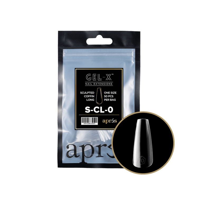 Apres Gel-X Tips 2.0 (Sculpted Coffin Long) 50pcs Pack Bag