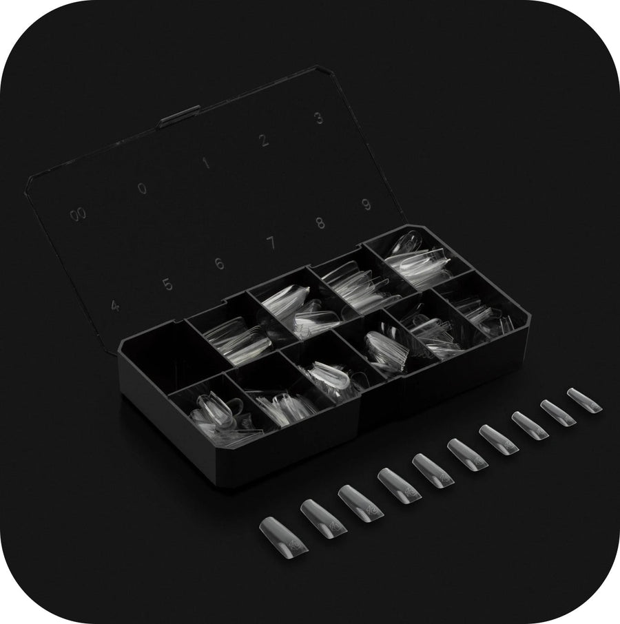 Apres Gel-X Tips (Natural Square Long) 500pcs Box - 10 Sizes