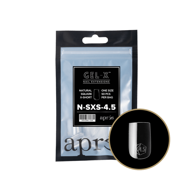 Apres Gel-X Tips 2.0 (Natural Square Extra Short) 50pcs Refill Pack