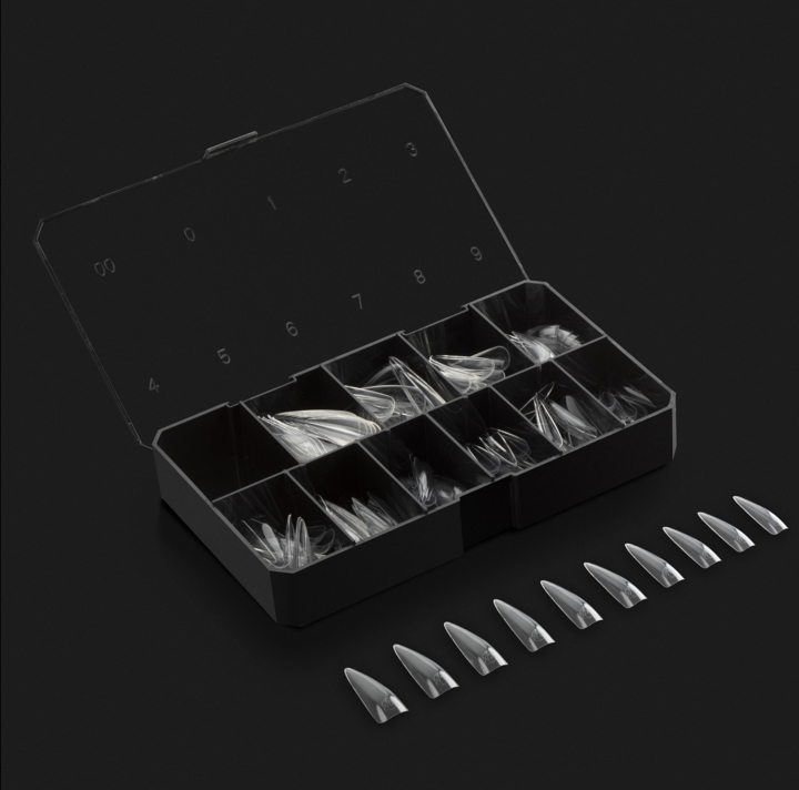Apres Gel-X Tips (Sculpted Stiletto Extra Long) 250pcs Box - 10 Sizes