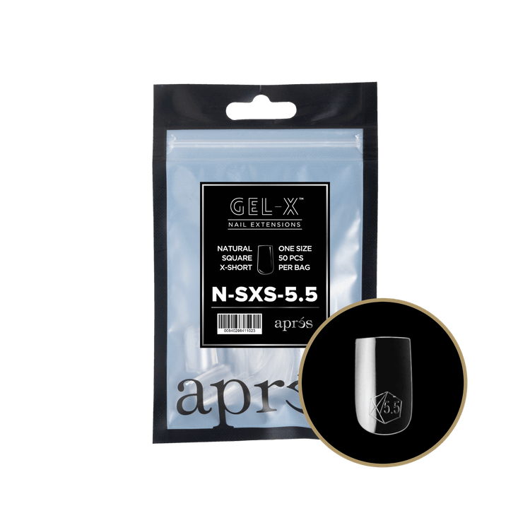 Apres Gel-X Tips 2.0 (Natural Square Extra Short) 50pcs Refill Pack