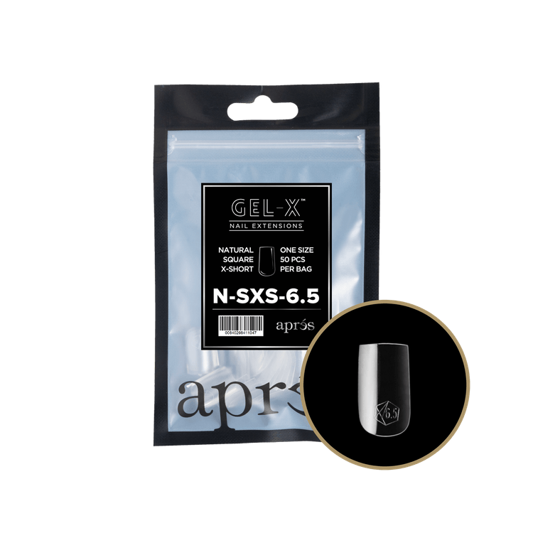 Apres Gel-X Tips 2.0 (Natural Square Extra Short) 50pcs Refill Pack