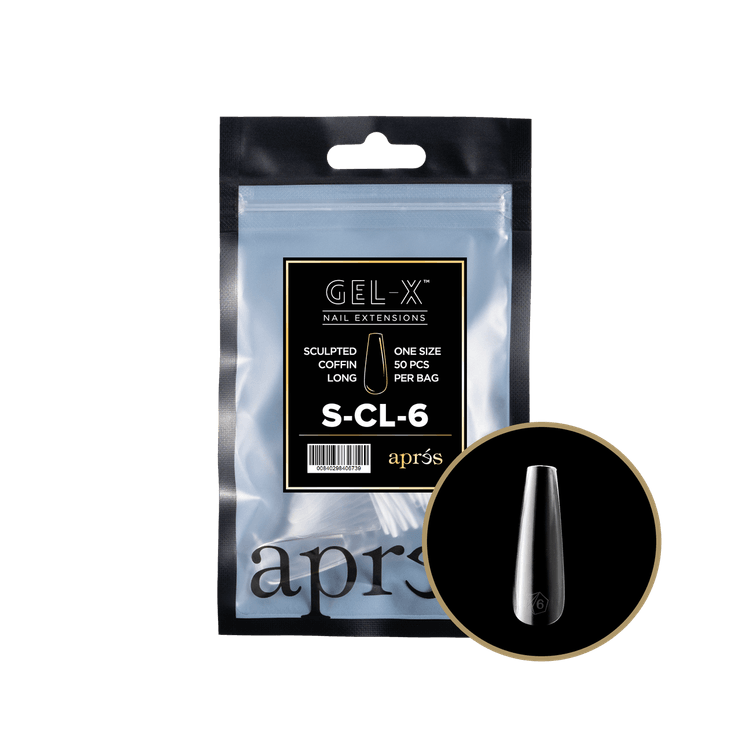 Apres Gel-X Tips 2.0 (Sculpted Coffin Long) 50pcs Pack Bag