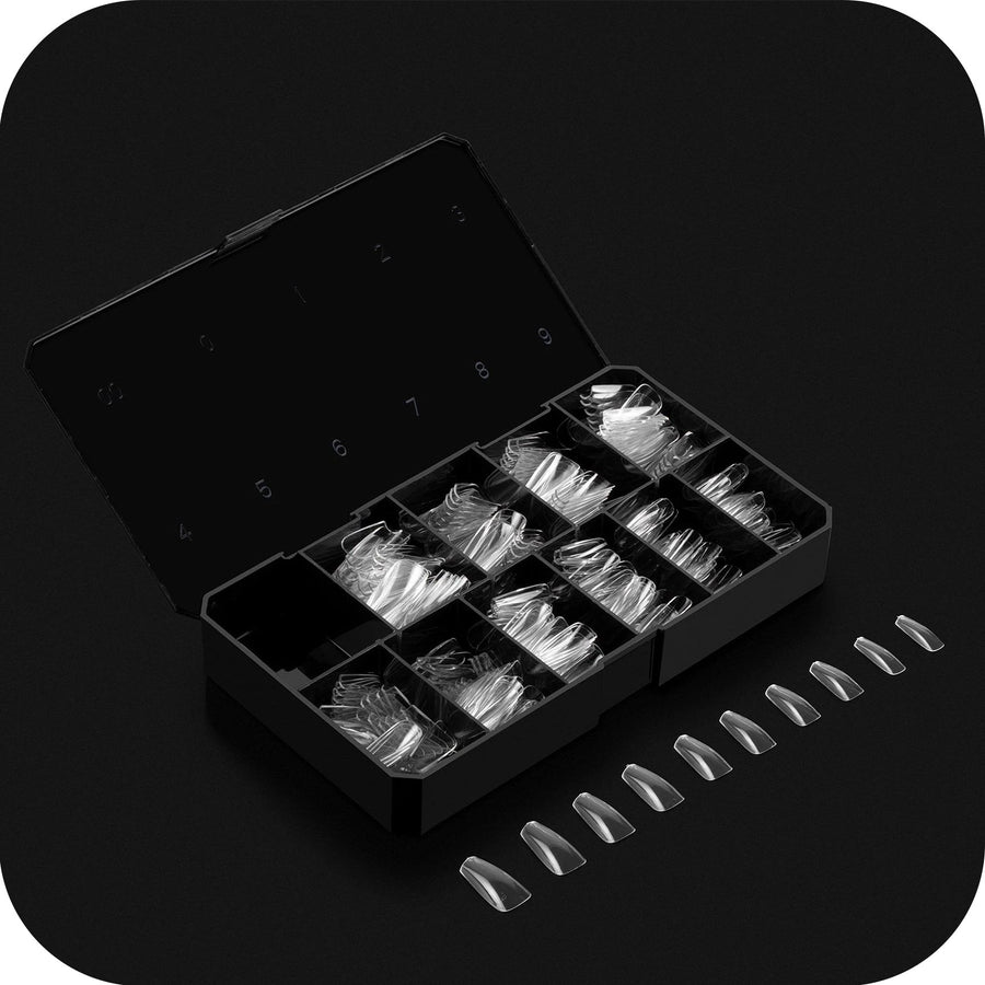 Apres Gel-X Tips (Natural Coffin Medium) 500pcs Box - 10 Sizes