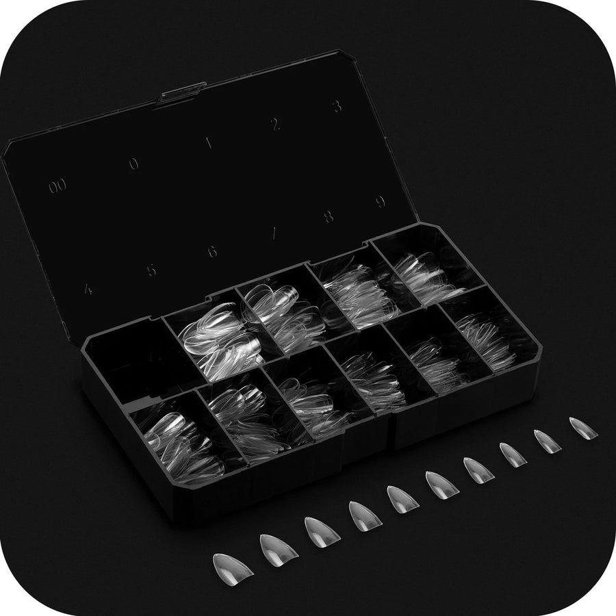 Apres Gel-X Tips (Natural Stiletto Short) 500pcs Box - 10 Sizes