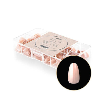 Apres Neutrals Maisie Gel-X Tips (Natural Round Short) 150pcs Box - 11 Sizes
