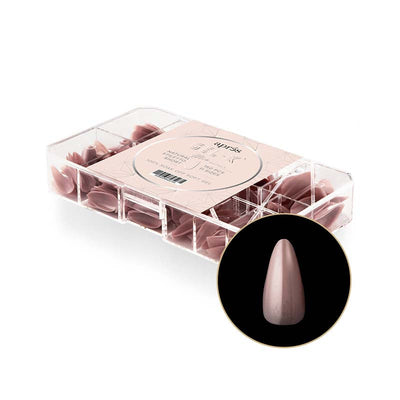 Apres Neutrals Mia Gel-X Tips (Natural Stiletto Short) 150pcs Box - 11 Sizes