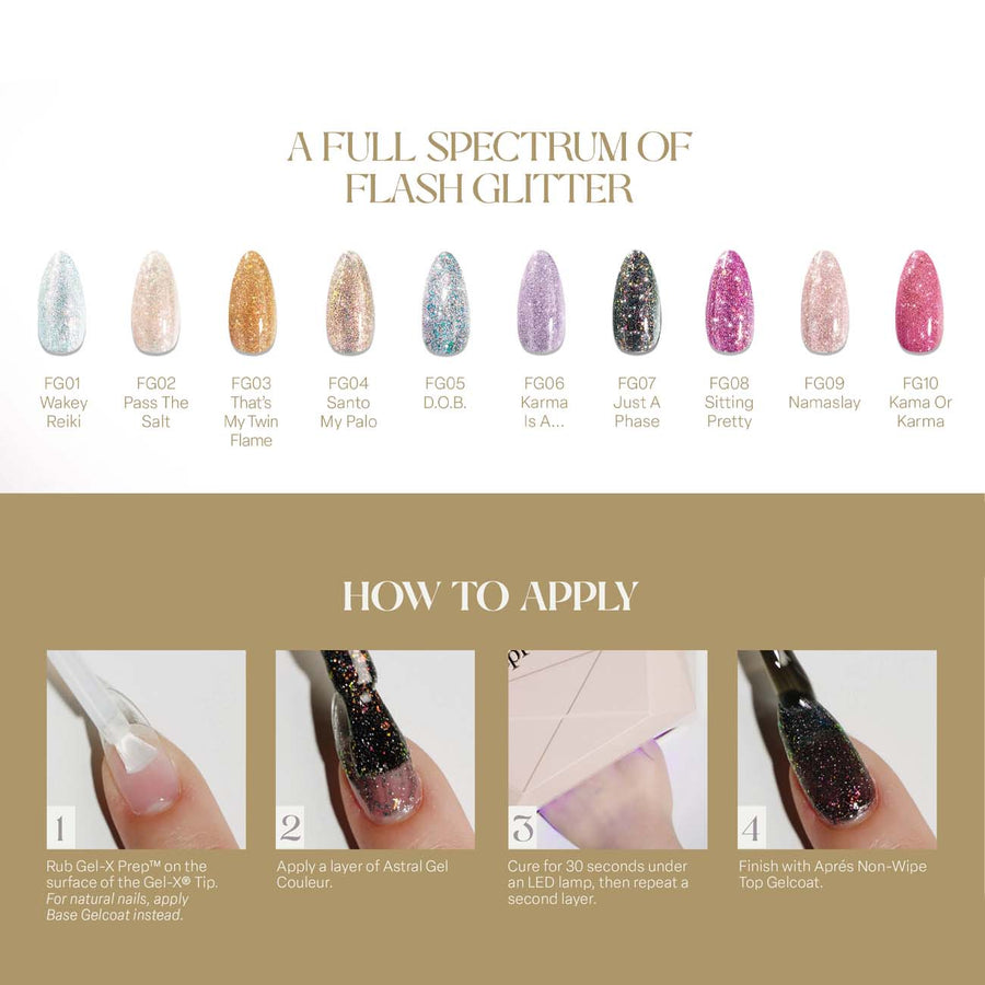 Apres Astral Gel Couleur Polish FG05 (10ml) D.O.B. - Flash Glitter