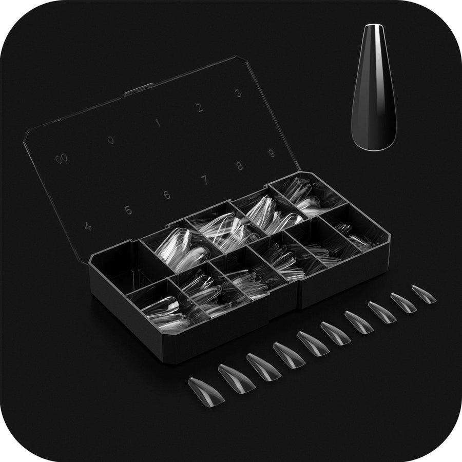 Apres Gel-X Tips (Sculpted Tapered Coffin Extra Long) by Chaun Legend 250pcs Box - 10 Sizes