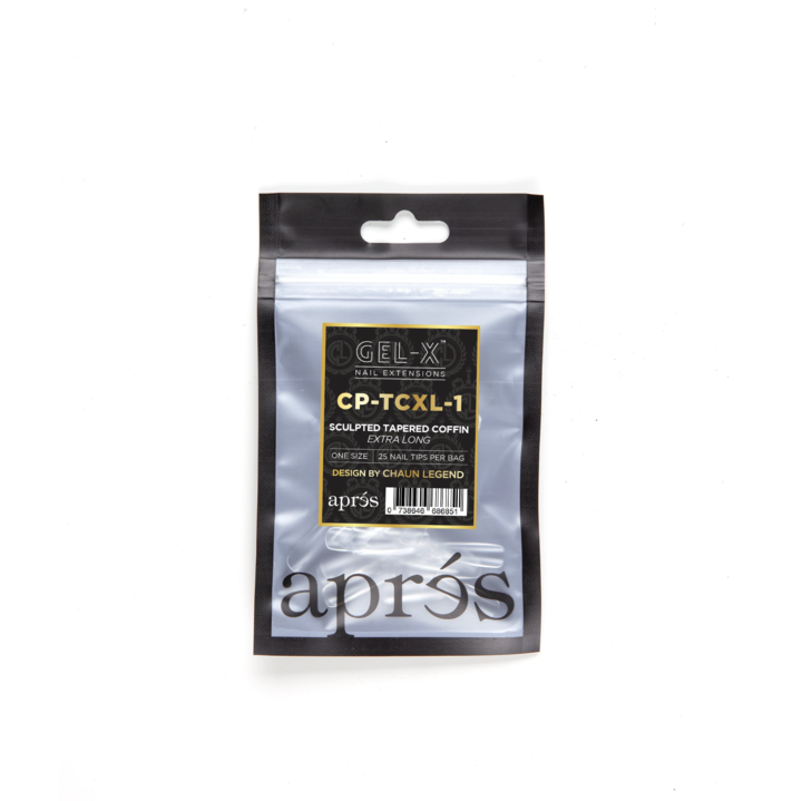 Apres Gel-X Tips (Sculpted Tapered Coffin Extra Long) 25pcs Refill Pack