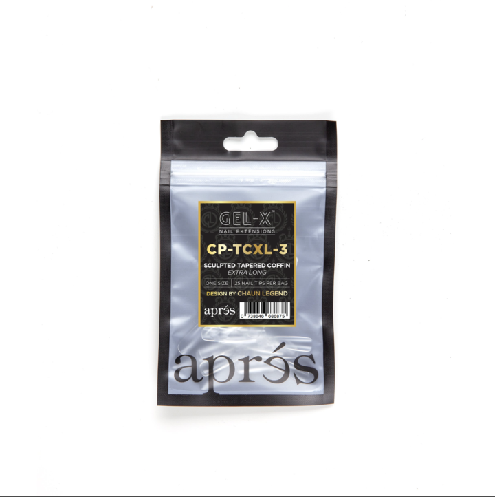 Apres Gel-X Tips (Sculpted Tapered Coffin Extra Long) 25pcs Refill Pack