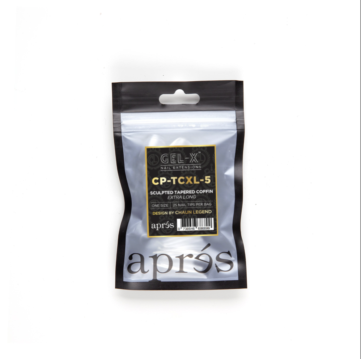 Apres Gel-X Tips (Sculpted Tapered Coffin Extra Long) 25pcs Refill Pack