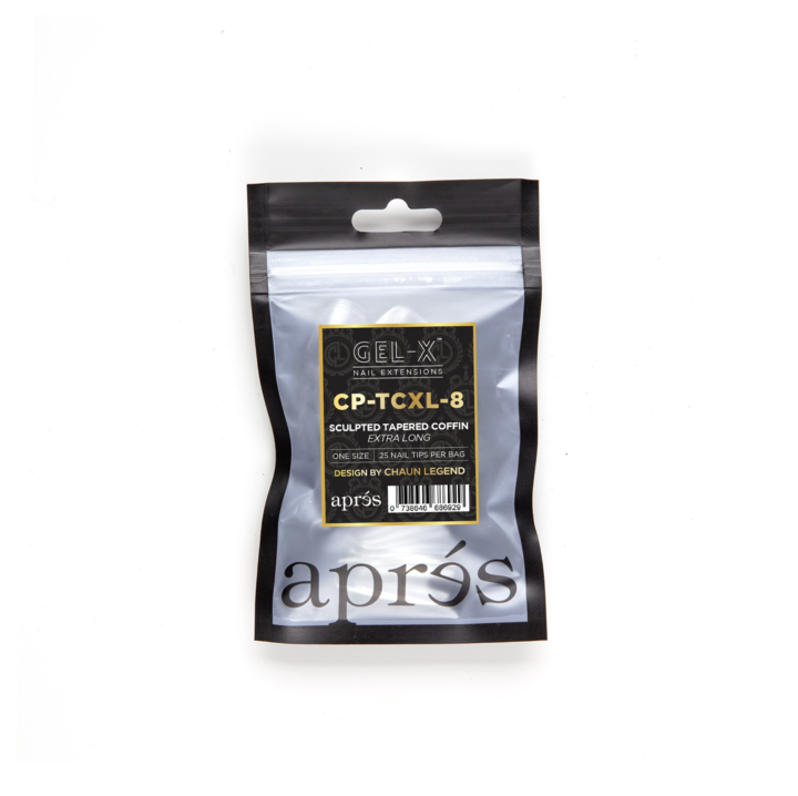 Apres Gel-X Tips (Sculpted Tapered Coffin Extra Long) 25pcs Refill Pack