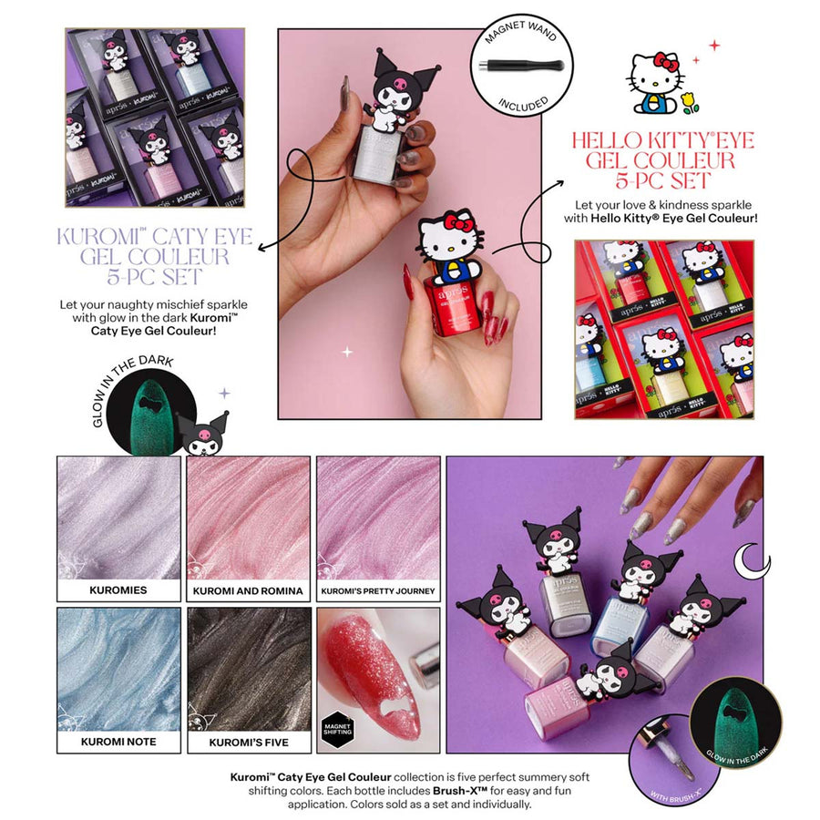 Apres Kuromi Caty Eye Gel Couleur Polish (10ml) Kuromi Note