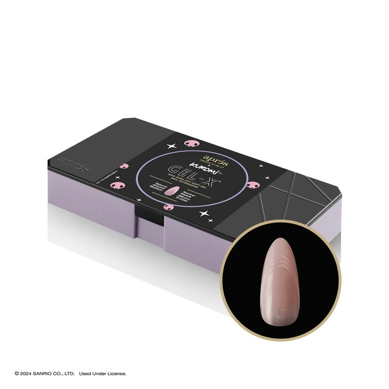 Apres Kuromi Neutral French Gel-X Tips 2.0 (Natural Almond Medium) 280pcs Box - 14 Sizes