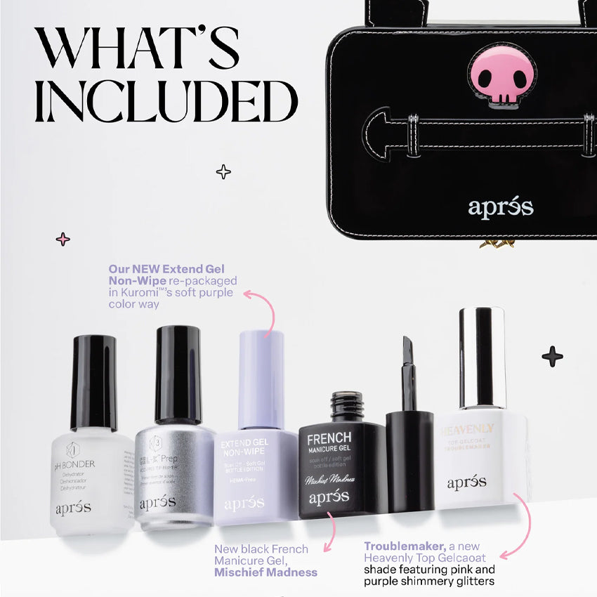 Apres Kuromi Starter Kit (with Patent Case & Gel-X Tips)