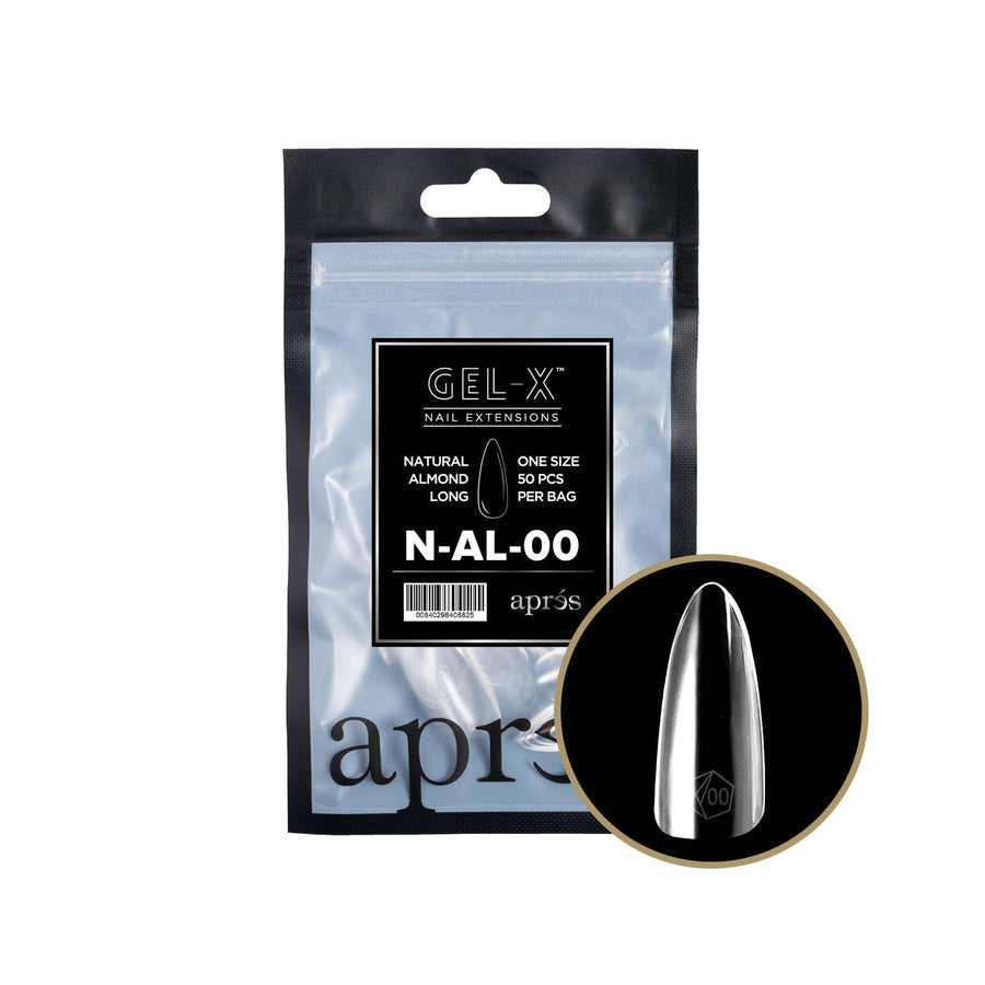 Apres Gel-X Tips 2.0 (Natural Almond Long) 50pcs Pack Bag