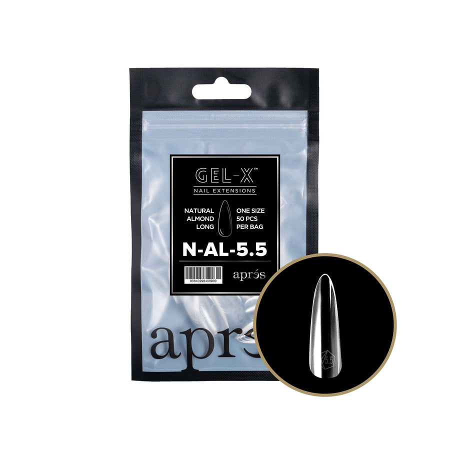 Apres Gel-X Tips 2.0 (Natural Almond Long) 50pcs Pack Bag