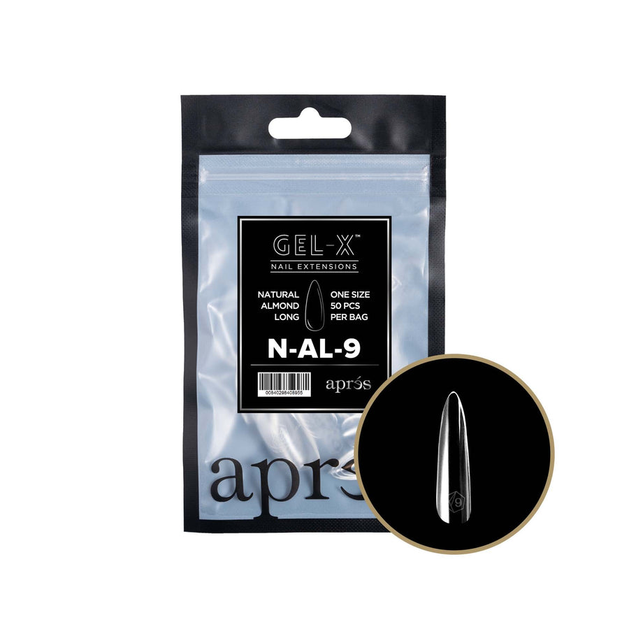 Apres Gel-X Tips 2.0 (Natural Almond Long) 50pcs Pack Bag