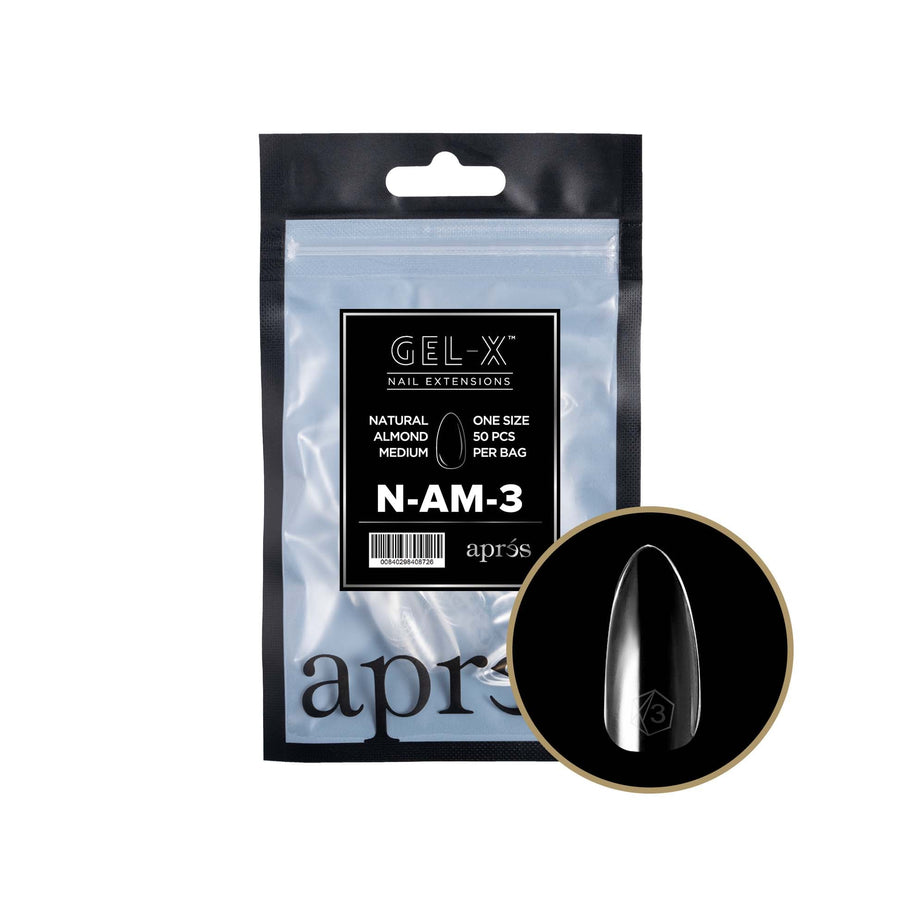 Apres Gel-X Tips 2.0 (Natural Almond Medium) 50pcs Pack Bag