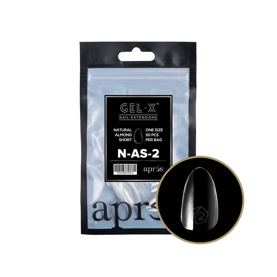 Apres Gel-X Tips 2.0 (Natural Almond Short) 50pcs Refill Pack