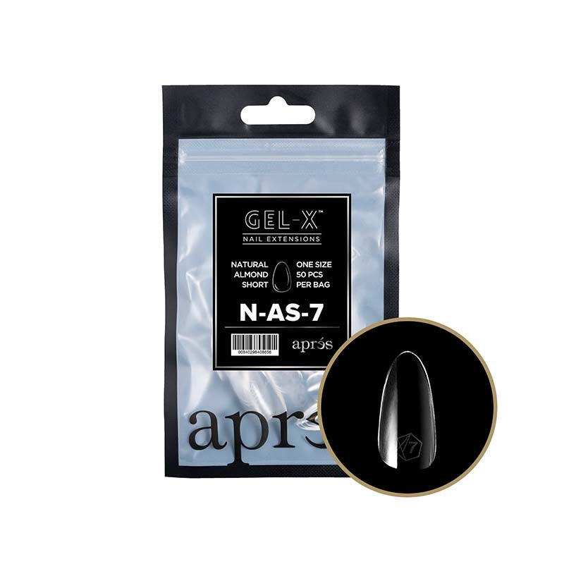 Apres Gel-X Tips 2.0 (Natural Almond Short) 50pcs Refill Pack