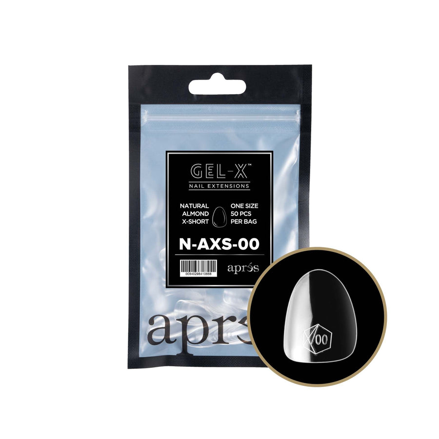 Apres Gel-X Tips 2.0 (Natural Almond Extra Short) 50pcs Pack Bag