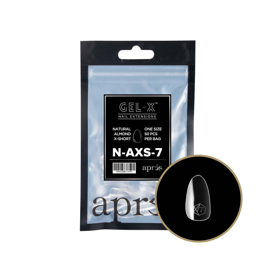 Apres Gel-X Tips 2.0 (Natural Almond Extra Short) 50pcs Pack Bag