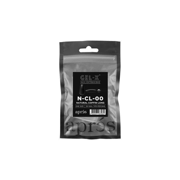 Apres Gel-X Tips (Natural Coffin Long) 50pcs Refill Pack