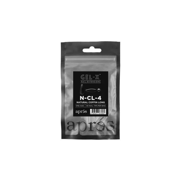 Apres Gel-X Tips (Natural Coffin Long) 50pcs Refill Pack