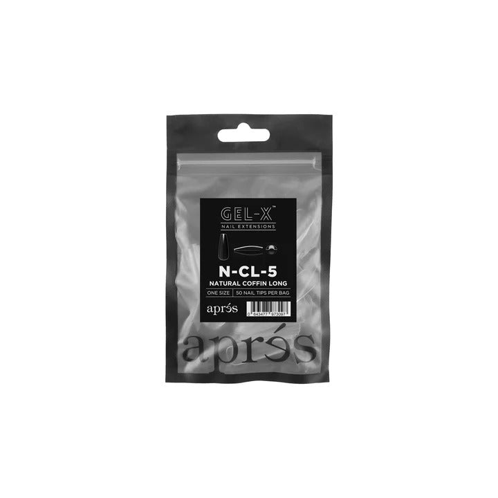 Apres Gel-X Tips (Natural Coffin Long) 50pcs Refill Pack