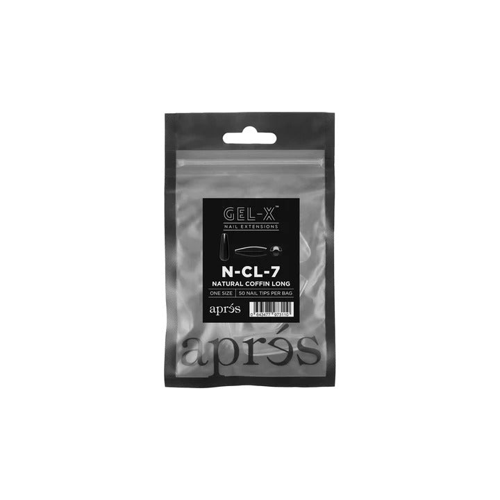 Apres Gel-X Tips (Natural Coffin Long) 50pcs Refill Pack