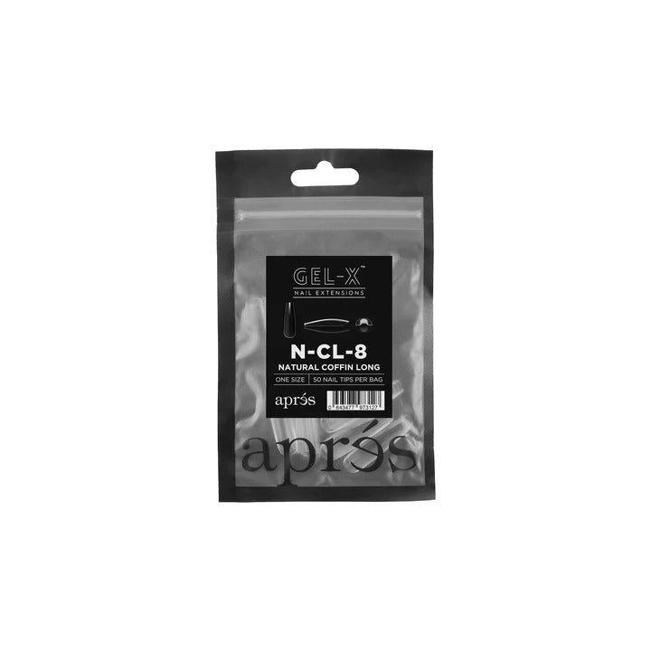 Apres Gel-X Tips (Natural Coffin Long) 50pcs Refill Pack