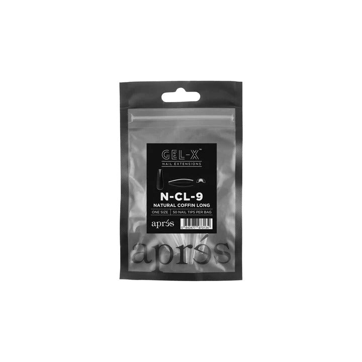 Apres Gel-X Tips (Natural Coffin Long) 50pcs Refill Pack