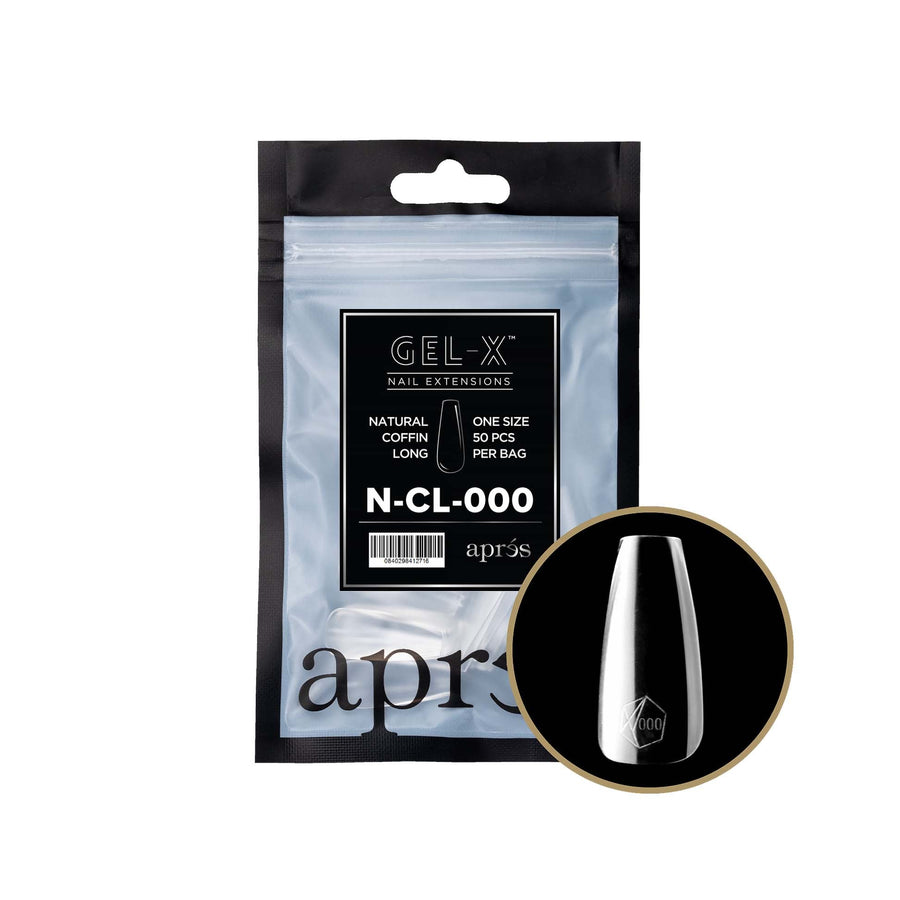 Apres Gel-X Tips 2.0 (Natural Coffin Long) 50pcs Refill Pack