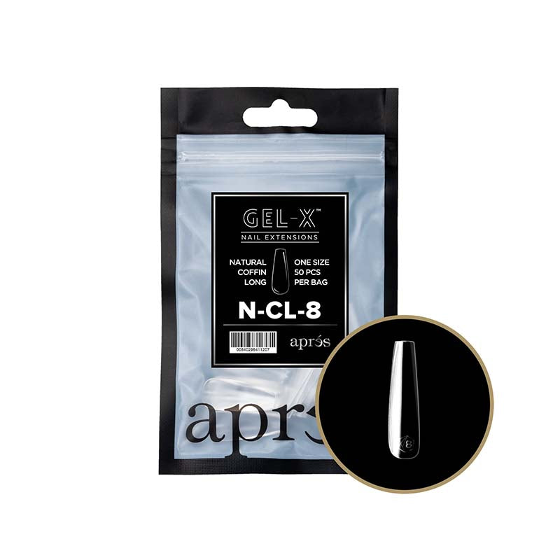 Apres Gel-X Tips 2.0 (Natural Coffin Long) 50pcs Refill Pack