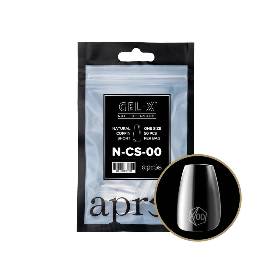 Apres Gel-X Tips (Natural Coffin Short) 50pcs Refill Bag