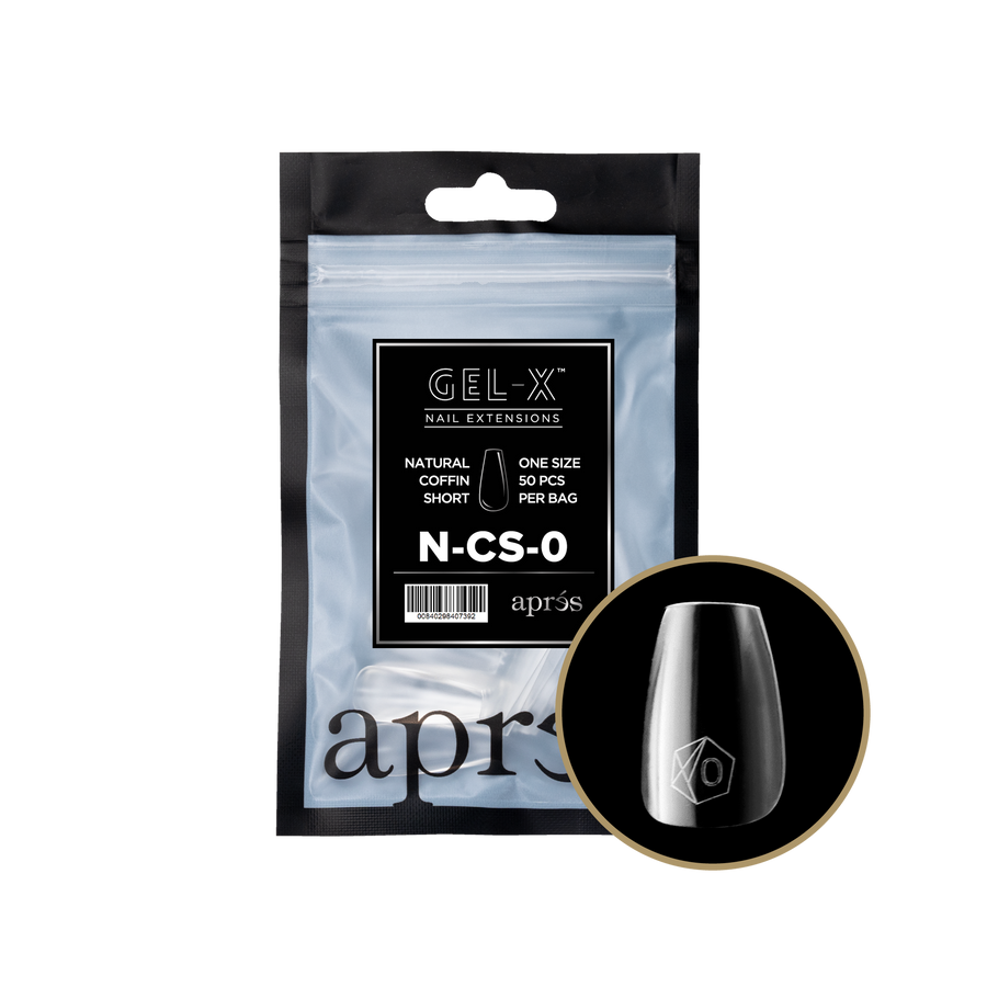 Apres Gel-X Tips 2.0 (Natural Coffin Short) 50pcs Pack Bag