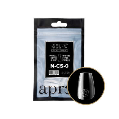 Apres Gel-X Tips 2.0 (Natural Coffin Short) 50pcs Refill Pack