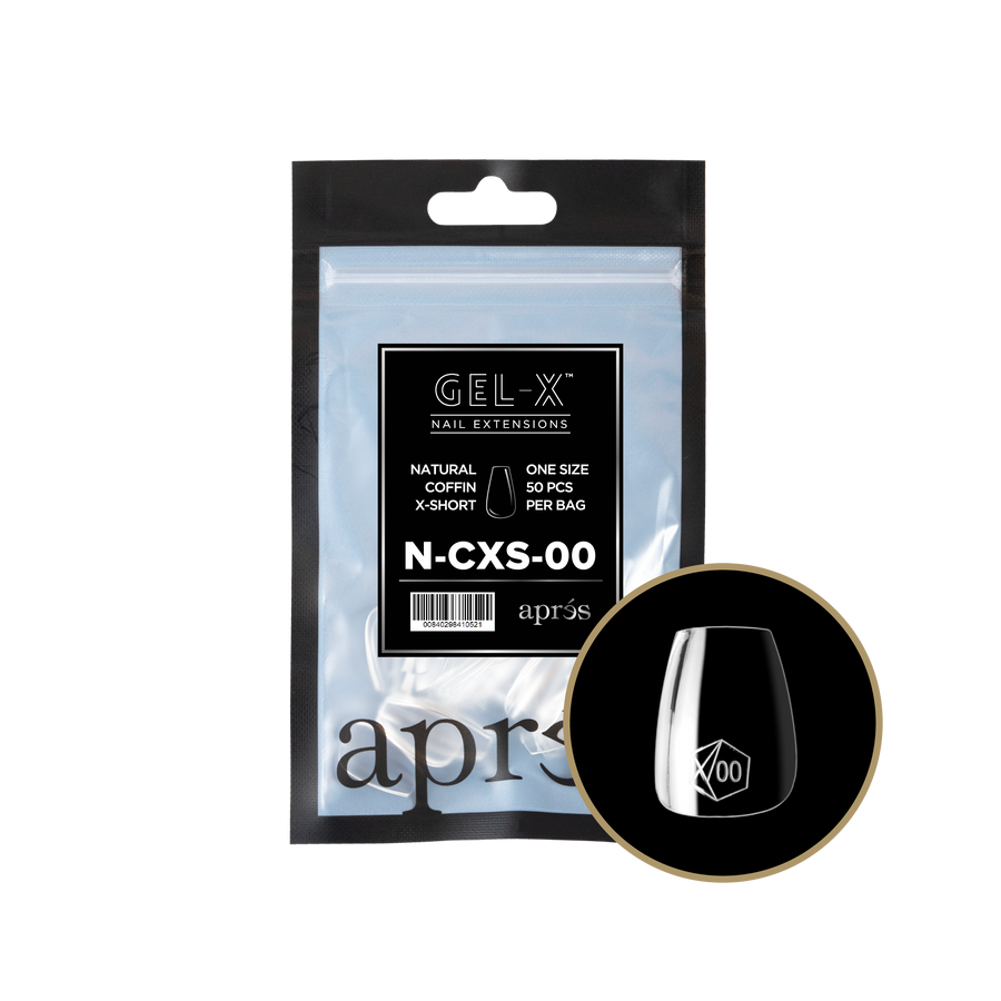 Apres Gel-X Tips 2.0 (Natural Coffin Extra Short) 50pcs Refill Pack