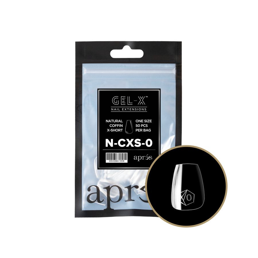 Apres Gel-X Tips 2.0 (Natural Coffin Extra Short) 50pcs Refill Pack