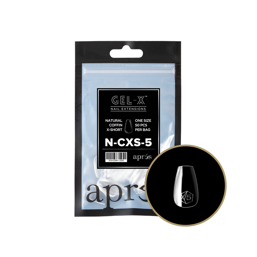 Apres Gel-X Tips 2.0 (Natural Coffin Extra Short) 50pcs Refill Pack
