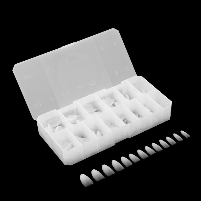 Apres Ombre Gel-X Tips (Natural Round Medium) 210pcs Box - 14 Sizes