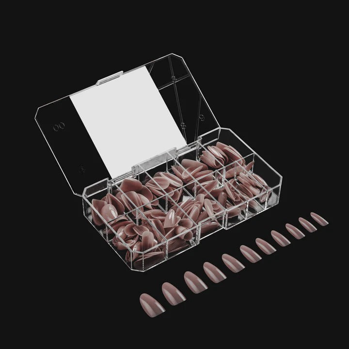 Apres Neutrals Mia Gel-X Tips (Natural Round Medium) 150pcs Box - 11 Sizes