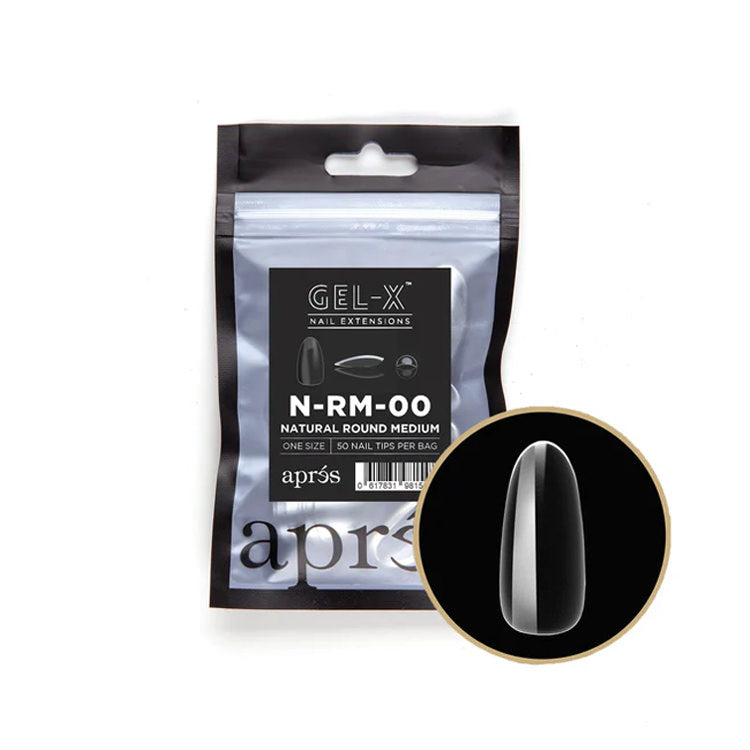 Apres Gel-X Tips 2.0 (Natural Round Long) 50pcs Refill Pack