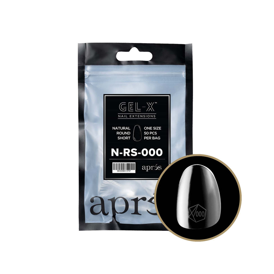 Apres Gel-X Tips 2.0 (Natural Round Short) 50pcs Pack Bag