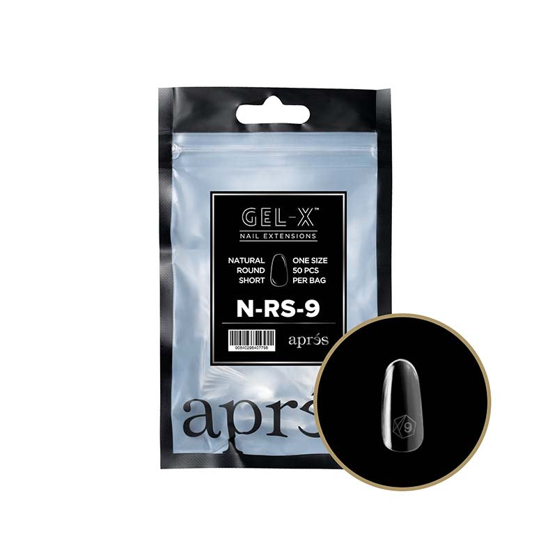 Apres Gel-X Tips 2.0 (Natural Round Short) 50pcs Pack Bag