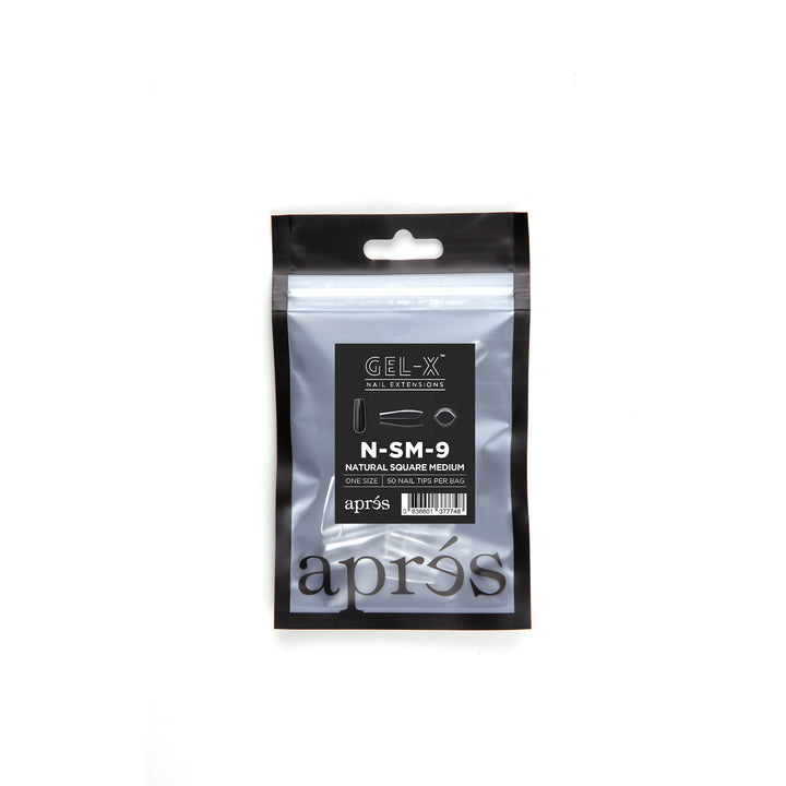Apres Gel-X Tips (Natural Square Medium) 50pcs Refill Bag