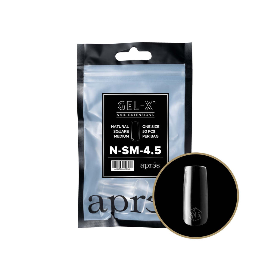 Apres Gel-X Tips 2.0 (Natural Square Medium) 50pcs Pack Bag