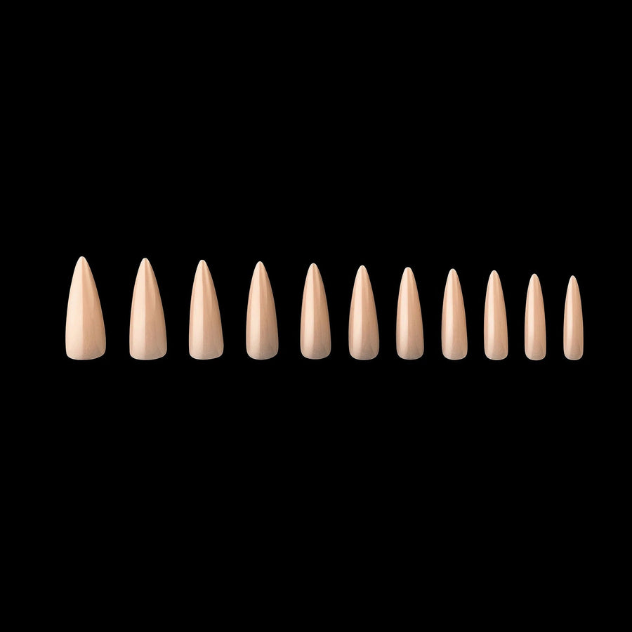 Apres Neutrals Alex Gel-X Tips (Natural Stiletto Long) 150pcs Box - 11 Sizes